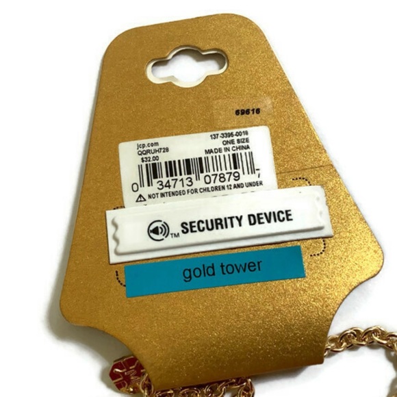 Monet Gold Tone Link Necklace - Picture 3 of 8